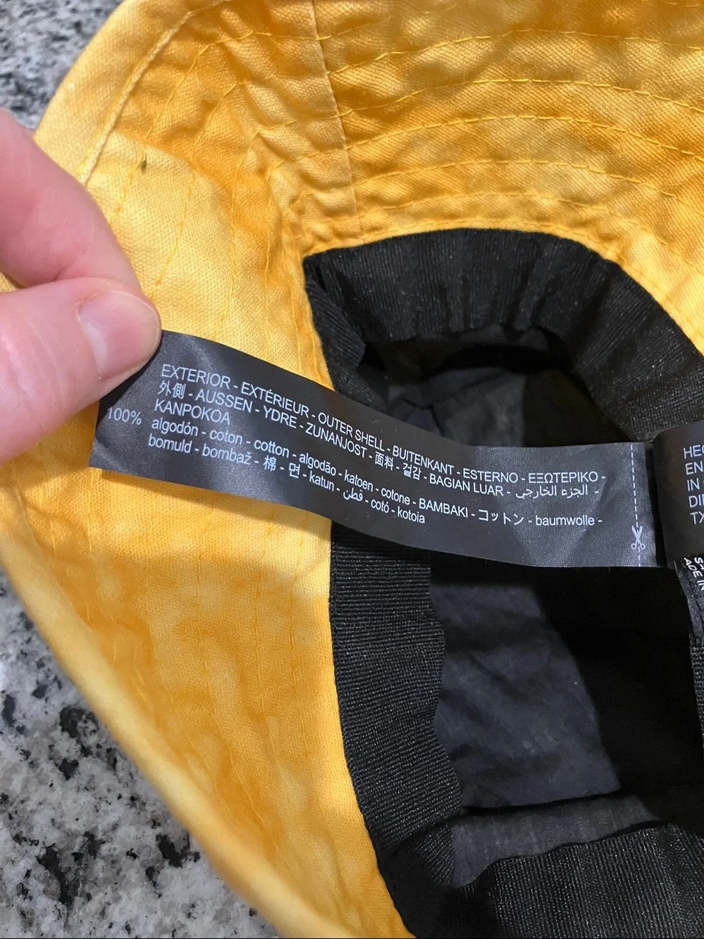 ZARA Unisex yellow, Cotton tie-dye bucket hat | S/M